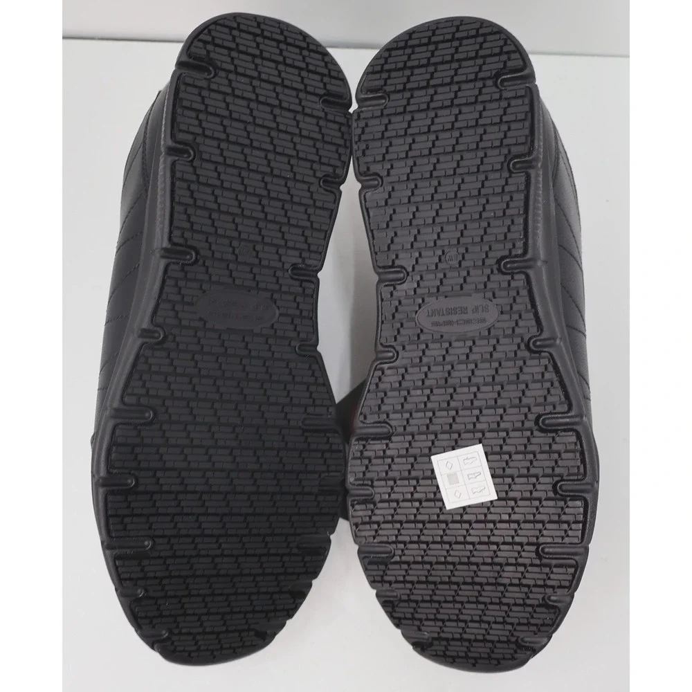 Skechers Work Shoes Mens 10.5 Black Wide Fit Slip Resistant 200272W EH Safety